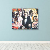 Paris Society, mooie kunst van Max Beckmann, Canvas Afdruk (Insitu (Houten vloer))
