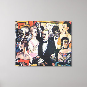 Paris Society, mooie kunst van Max Beckmann, Canvas Afdruk