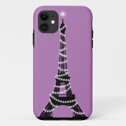 Paris Sparkles iPhone 5 Barely Daar paars Case-Mate iPhone Case (Achterkant)