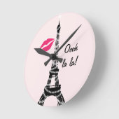 Paris Sparkles Wall Clock Ronde Klok (Hoek)