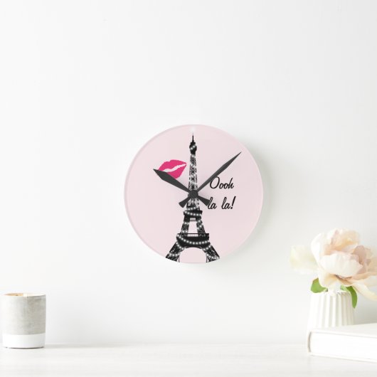 Paris Sparkles Wall Clock Ronde Klok (Huis)