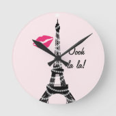 Paris Sparkles Wall Clock Ronde Klok (Voorkant)