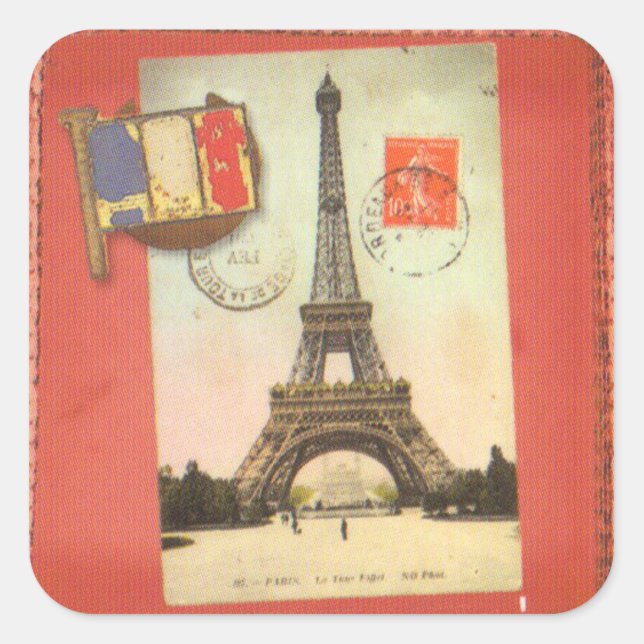 Paris Square Sticker4 Vierkante Sticker (Voorkant)