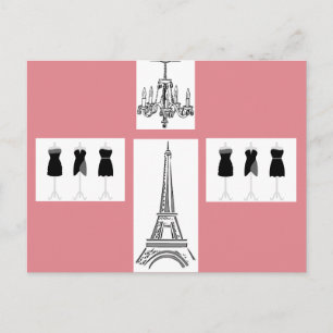 Paris Stad van Licht Eiffeltoren Franse Prentbrief Briefkaart
