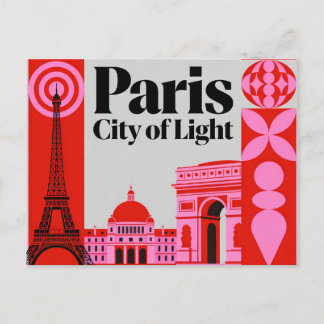Paris Stad van Licht Vintage Reisansichtkaart Briefkaart