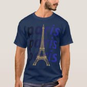 Paris Stad van Liefde Typografie T-shirt (Voorkant)