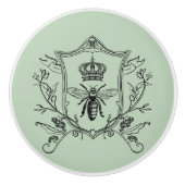 paris steampunk bijenteler franse bijenkoningenkop keramische knop (Voorkant)