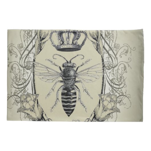 paris steampunk bijenteler franse bijenkoningenkop kussensloop (Achterkant-Links)