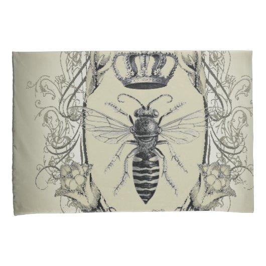 paris steampunk bijenteler franse bijenkoningenkop kussensloop (Voorkant-Rechts)