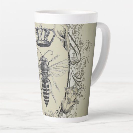 paris steampunk bijenteler franse bijenkoningenkop latte mok (Rechterhoek)