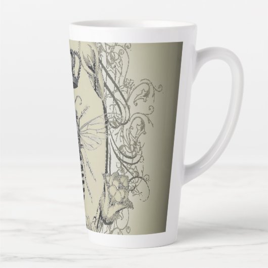 paris steampunk bijenteler franse bijenkoningenkop latte mok (Rechts)