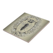 paris steampunk bijenteler franse bijenkoningenkop tegeltje (Zijkant)