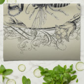 paris steampunk bijenteler franse bijenkoningenkop theedoek (Gevouwen)