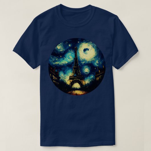 Paris Sterrennacht T-shirt (Design voorkant)