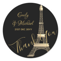 Paris Stickers - Black Gold elegant chic