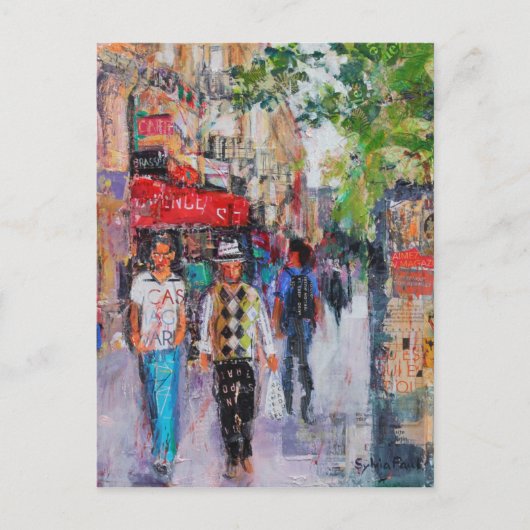 Paris Street Briefkaart (Voorkant)