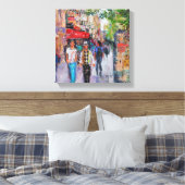 Paris Street Canvas Afdruk (Insitu (Slaapkamer))