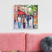 Paris Street Canvas Afdruk (Insitu (Woonkamer))