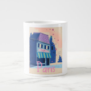 Paris Street cartoon Grote Koffiekop