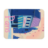 Paris Street  cartoon Magneet (Horizontaal)