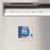 Paris Street  cartoon Magneet (Insitu (Vaatwasser))
