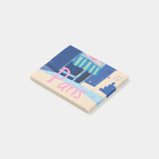 Paris Street  cartoon Post-it® Notes (Schuin)