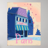 Paris Street  cartoon Poster (Voorkant)
