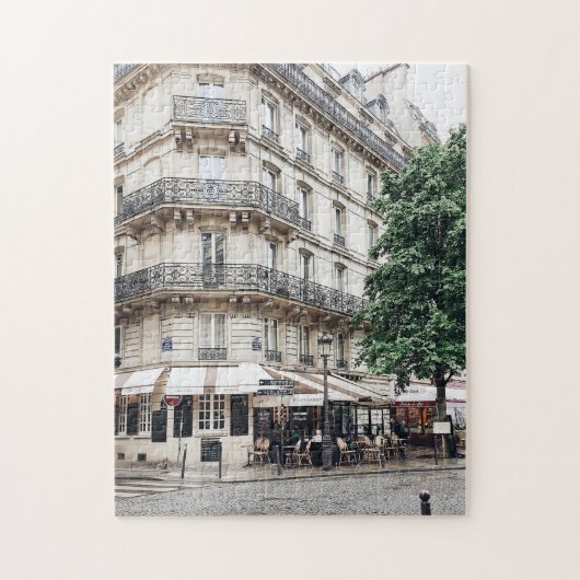 Paris Street Corner Foto Jigzaag Puzzle Legpuzzel (Verticaal)