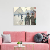 Paris Street in Rainy Weather Canvas Afdruk (Insitu (Woonkamer))