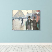 Paris Street in Rainy Weather Canvas Afdruk (Insitu (Houten vloer))