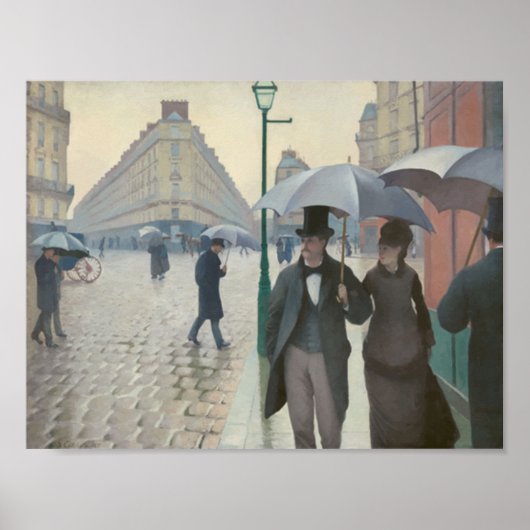 Paris Street in Rainy Weather Poster (Voorkant)