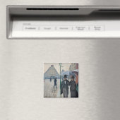  Paris Street op een regenachtige dag Magneet (Insitu (Vaatwasser))