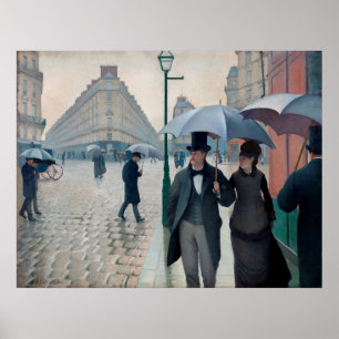Paris Street Rainy Day (1877) Poster