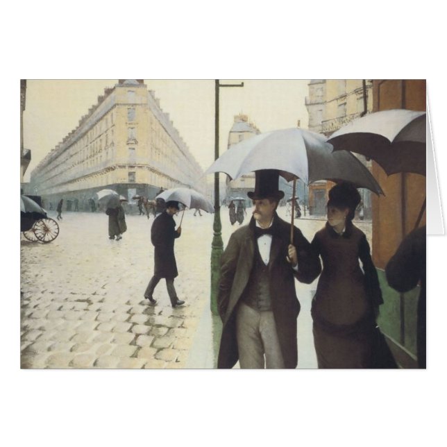 Paris Street, Rainy Day door Caillebotte (Voorkant Horizontaal)