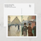 Paris Street Rainy Day door Caillebotte Briefkaart (Voorkant / Achterkant)