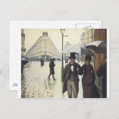 Paris Street, Rainy Day door Caillebotte Briefkaart (Voorkant / Achterkant)