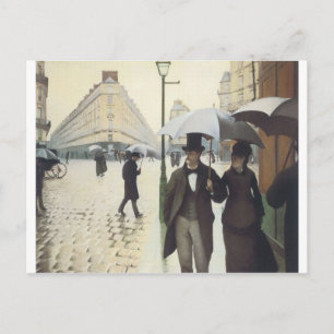 Paris Street, Rainy Day door Caillebotte Briefkaart