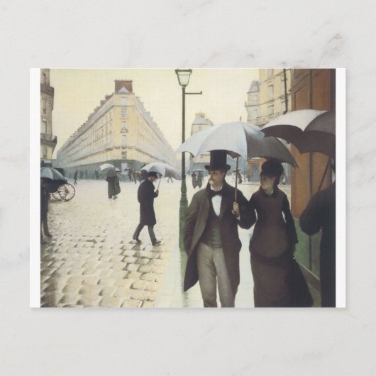 Paris Street, Rainy Day door Caillebotte Briefkaart (Voorkant)