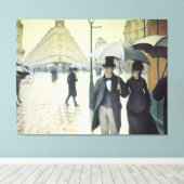 Paris Street, Rainy Day door Caillebotte Canvas Afdruk (Insitu (Houten vloer))