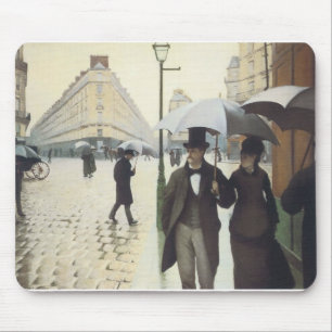 Paris Street, Rainy Day door Caillebotte Muismat