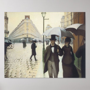 Paris Street, Rainy Day door Caillebotte Poster