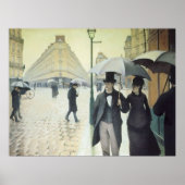 Paris Street, Rainy Day door Caillebotte Poster (Voorkant)