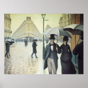 Paris Street, Rainy Day door Caillebotte Poster