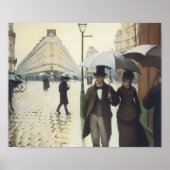 Paris Street, Rainy Day door Caillebotte Poster (Voorkant)