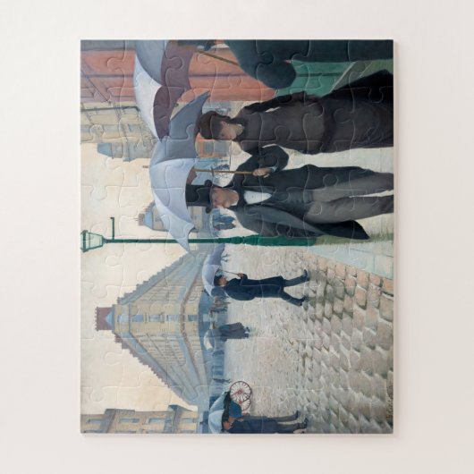 Paris Street; Rainy Day door G. Caillebotte, Art Legpuzzel (Verticaal)