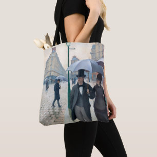 Paris Street; Rainy Day door G. Caillebotte, Art Tote Bag