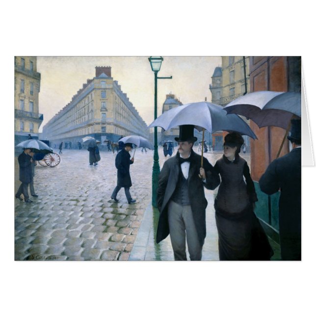 Paris Street Rainy Day door Gustave Caillebotte (Voorkant Horizontaal)