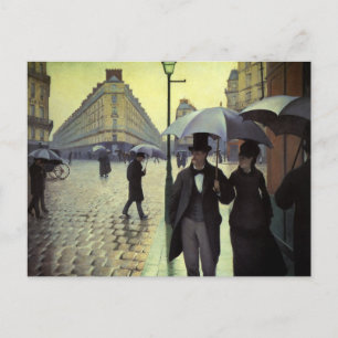 Paris Street Rainy Day door Gustave Caillebotte Briefkaart