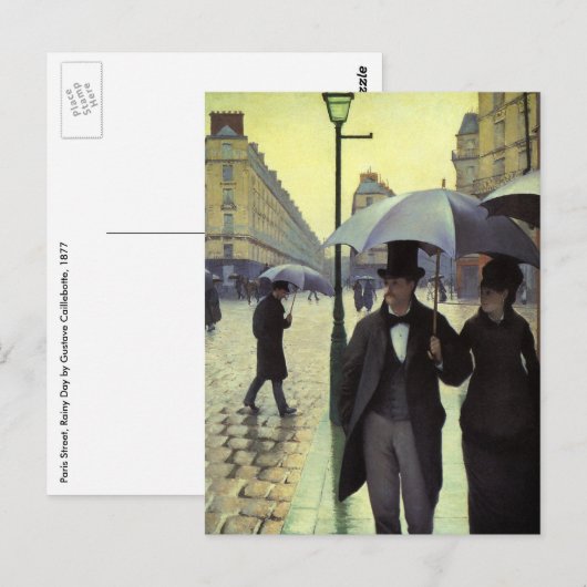 Paris Street Rainy Day door Gustave Caillebotte Briefkaart (Voorkant / Achterkant)