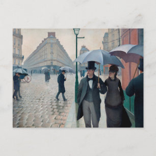 Paris Street Rainy Day door Gustave Caillebotte Briefkaart